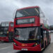 A Go-Ahead London Route 69 double-decker bus seen in service outside Canning Town Bus Station.