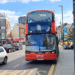 Go Ahead London Wrightbus Electroliner DEL19 LV25 CVY operating Route 230 to Wood Green at Walthamstow Central Market.