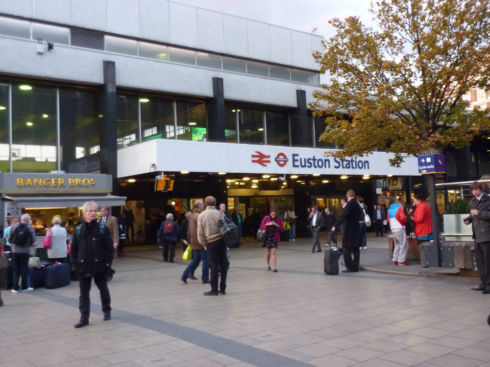 Ghost Train
Outside view of London Euston Station, entrance area.