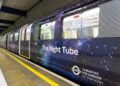 Night Tube train at a London Underground station
